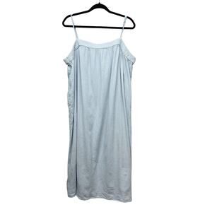H&M Cotton Linen Gauzy Pullover Tank Dress Women XL Boho Relaxed Beachy Vacation